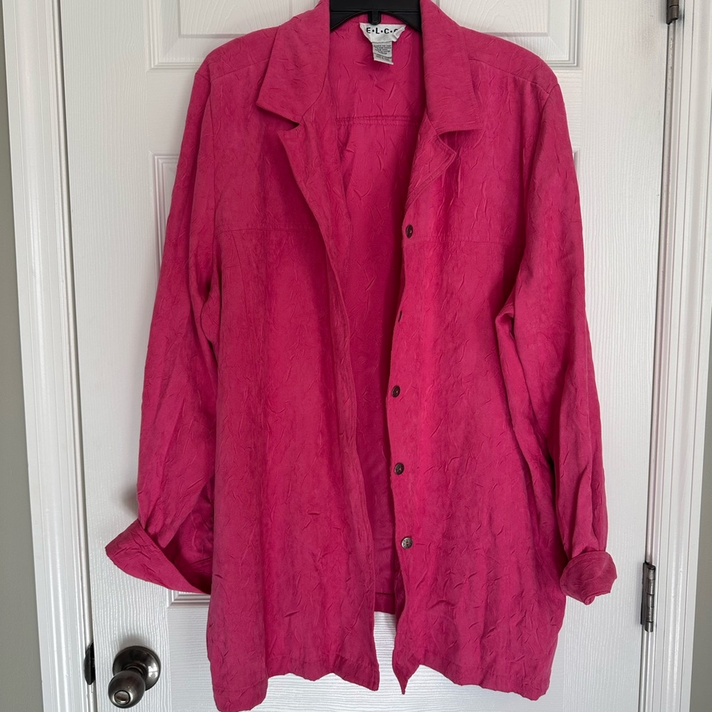 Hot Pink Button Down Shirt